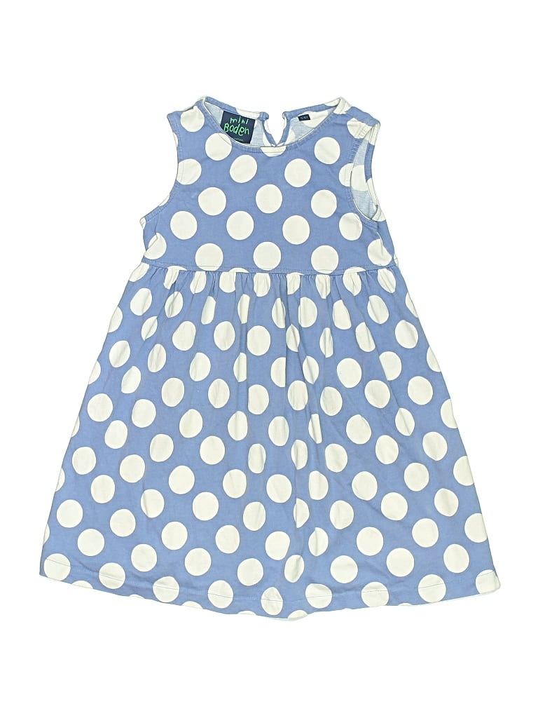 Pre-owned Mini Boden Kids' Dress In Blue
