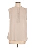 Ann Taylor LOFT 100% Polyester Tan Sleeveless Blouse Size M - photo 1