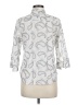 Coldwater Creek 100% Cotton Paisley Silver 3/4 Sleeve Blouse Size 8 - photo 2