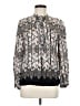 Reiss 100% Viscose Animal Print Silver Long Sleeve Blouse Size 6 - photo 1