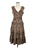 Talbots Animal Print Brown Casual Dress Size 6 - photo 1