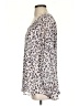 CAbi 100% Polyester Animal Print Silver Long Sleeve Blouse Size S - photo 5