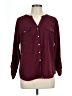 Notations Stripes Burgundy 3/4 Sleeve Blouse Size L - photo 1