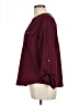 Notations Stripes Burgundy 3/4 Sleeve Blouse Size L - photo 5