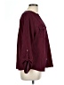 Notations Stripes Burgundy 3/4 Sleeve Blouse Size L - photo 4