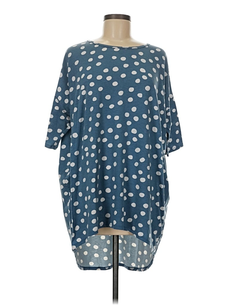 Pre-owned Lularoe 3/4 Sleeve T-shirt In Blue