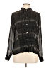 Liz Claiborne Houndstooth Black Long Sleeve Blouse Size 8 - photo 1