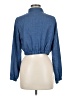 Shein Blue Long Sleeve Blouse Size 7 - photo 2