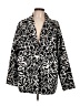 Shamask 100% Cotton Print Black Blazer Size Lg (2) - photo 1