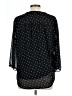 Jones New York 100% Polyester Polka Dots Black 3/4 Sleeve Blouse Size L (petite) - photo 2
