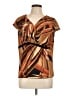 Assorted Brands Brown Short Sleeve Blouse Size L - photo 1