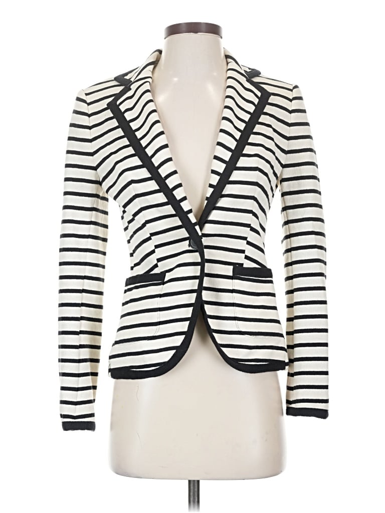 Pre-owned Zara Basic Blazer Jacket In White