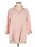 Insight Pink 3/4 Sleeve Button-Down Shirt Size M - photo 1