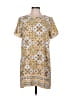 Lulus 100% Polyester Print Yellow Casual Dress Size L - photo 1