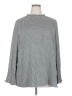 Creation L Houndstooth Gray Long Sleeve Blouse Size 20 - photo 1