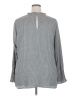 Creation L Houndstooth Gray Long Sleeve Blouse Size 20 - photo 2