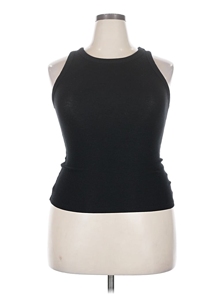 Pre-owned A New Day Tank Top Black Halter Neckline Tops