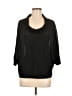 NY&C Black 3/4 Sleeve Blouse Size M - photo 1