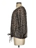 Gianni Bini 100% Polyester Animal Print Brown 3/4 Sleeve Blouse Size S - photo 5