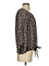 Gianni Bini 100% Polyester Animal Print Brown 3/4 Sleeve Blouse Size S - photo 4