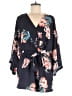 Unbranded Floral Blue Purple Romper Size L - photo 1