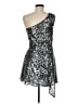 H:ours Metallic Silver Cocktail Dress Size M - photo 2