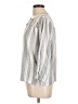 Splendid Stripes Gray 3/4 Sleeve Button-Down Shirt Size L - photo 5