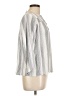 Splendid Stripes Gray 3/4 Sleeve Button-Down Shirt Size L - photo 4