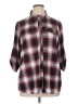 Indigo Rose Plaid Burgundy 3/4 Sleeve Blouse Size 1X - photo 1