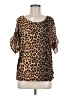 Unbranded Brown Short Sleeve Blouse Size M - photo 1