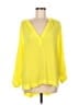 9 Seed Yellow 3/4 Sleeve Blouse Size M - photo 1