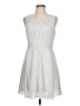 Express 100% Polyester Polka Dots White Casual Dress Size 10 - photo 1