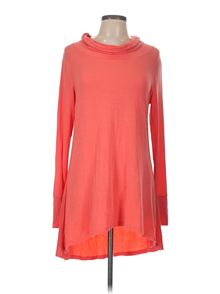 Pre-owned Cuddl Duds Long Sleeve Turtleneck In Orange