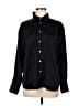 Ann Taylor LOFT 100% Polyester Solid Black Long Sleeve Blouse Size M - photo 1