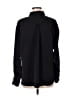 Ann Taylor LOFT 100% Polyester Solid Black Long Sleeve Blouse Size M - photo 2