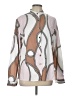 Unbranded 100% Polyester Print Silver Long Sleeve Blouse Size L - photo 1
