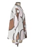 Unbranded 100% Polyester Print Silver Long Sleeve Blouse Size L - photo 4