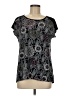 Ava James Black Short Sleeve Blouse Size M - photo 1