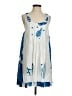Antica Sartoria By Giacomo Cinque 100% Linen Graphic Blue Casual Dress Size Sm - Med - photo 1
