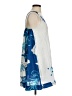 Antica Sartoria By Giacomo Cinque 100% Linen Graphic Blue Casual Dress Size Sm - Med - photo 4
