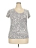 Merona Silver Short Sleeve Top Size XXL - photo 1