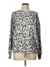 Fred David Animal Print Silver Pullover Sweater Size L - photo 1