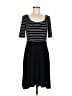 AGB Stripes Black Casual Dress Size M - photo 1
