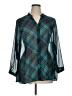 Catherines Argyle Teal 3/4 Sleeve Blouse Size 1XWP - photo 1