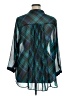 Catherines Argyle Teal 3/4 Sleeve Blouse Size 1XWP - photo 2