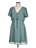 Blue Rain 100% Polyester Solid Teal Casual Dress Size L - photo 1