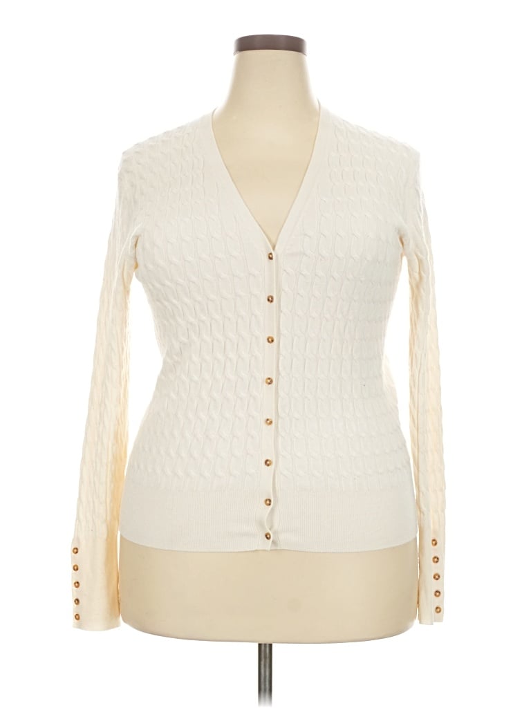 Pre-owned Zara Long Sleeve Top Ivory Plunge Neckline Tops