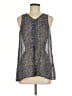 Joie 100% Silk Silver Blue Sleeveless Silk Top Size L - photo 1
