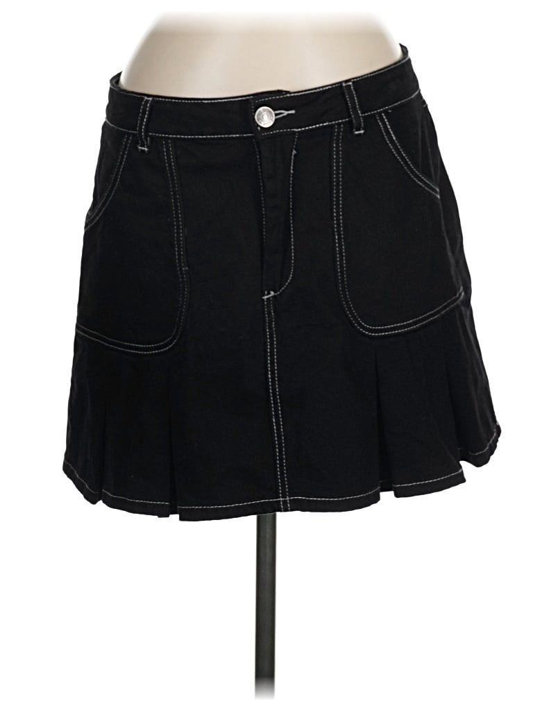 Pre-owned Almost Famous Denim Skirt In Black