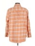 Aerie Plaid Orange Long Sleeve Button-Down Shirt Size M - photo 2